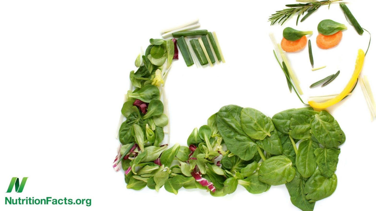 feuilles vertes et légumes variés donnent une idée de bonne santé